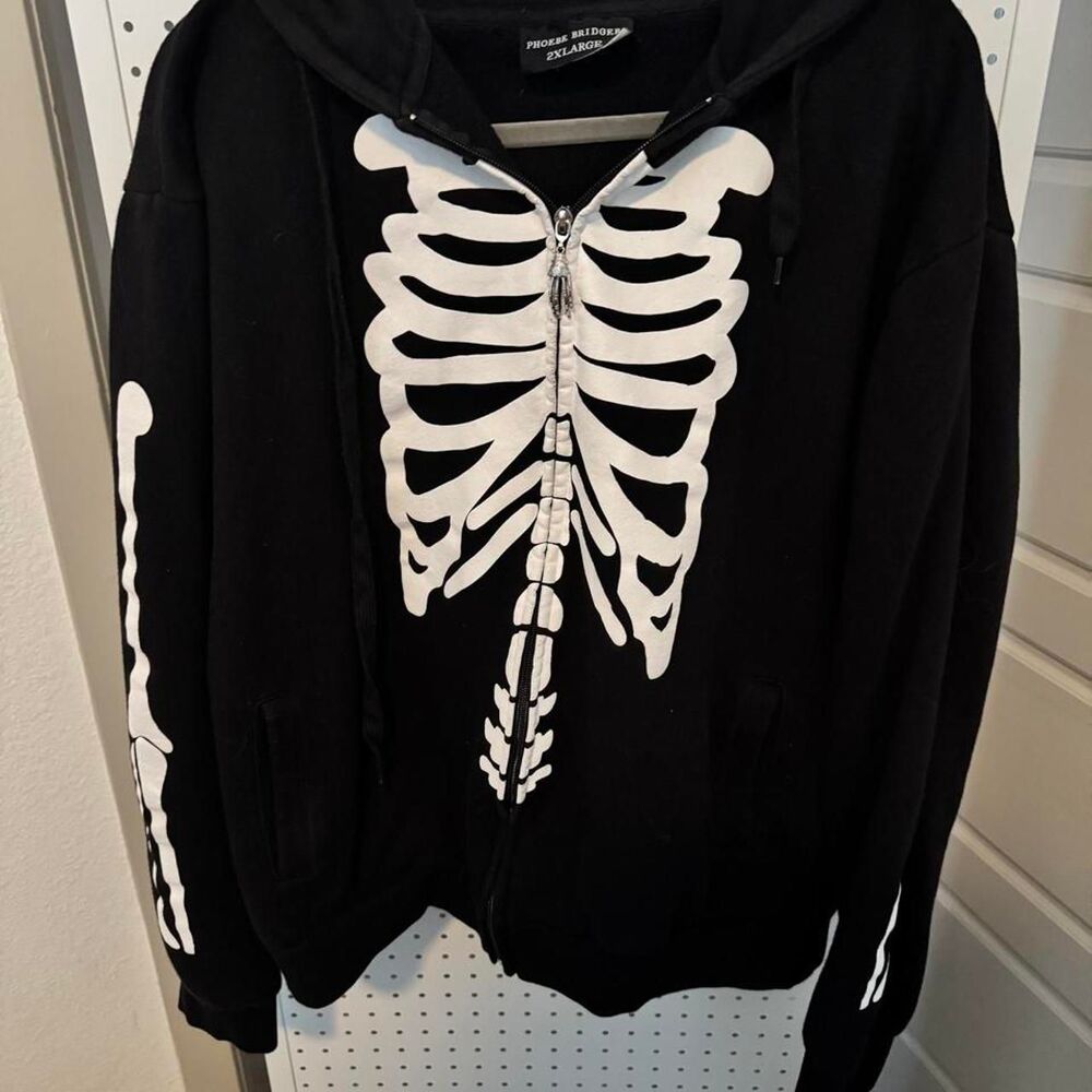 Phoebe Bridgers Punisher Tour Skeleton Zip Up Hoodie 2XL